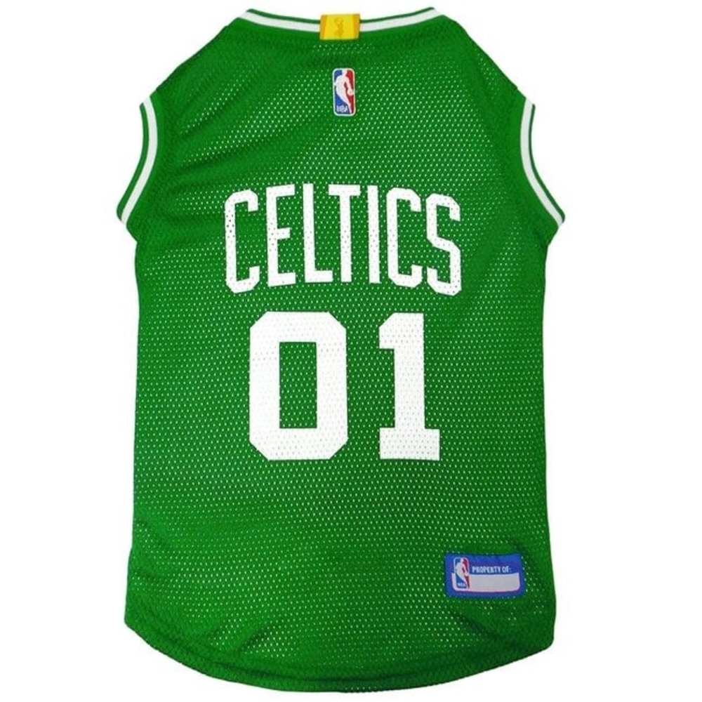 New in Package! NBA Boston Celtics Kelly Green Pet Jersey #01, Size Size Large